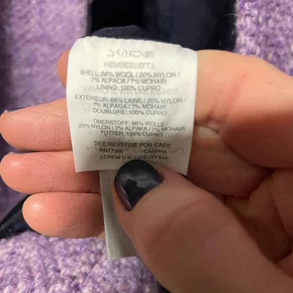 J.Crew Collection Italian Herringbone Wrap Coat in Dusty Violet - Picture 12 of 12
